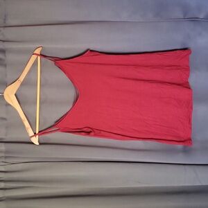 TOBRIEF WOMEN'S RED SPAGHETTI STRAP TANK.   LARGE/ NWT
